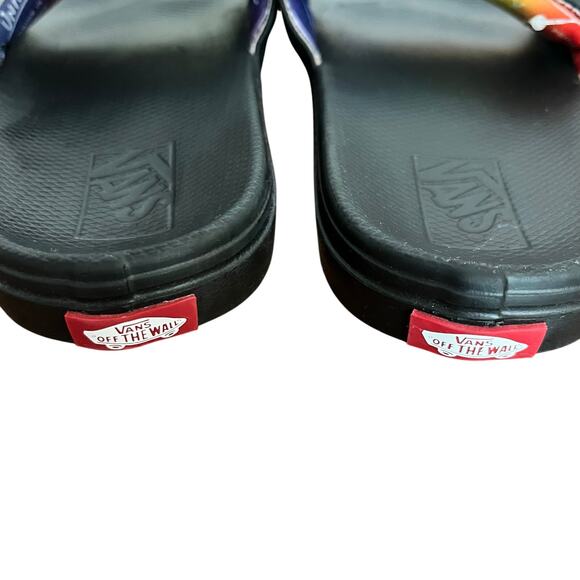 NWT Vans La Costa Slide Sandal Black Rainbow Pride Logo: Men's Size 5 - Picture 3 of 5